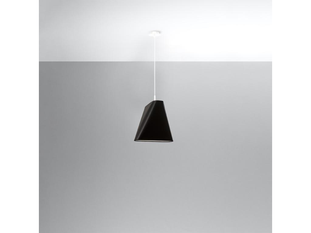 Candelabros Blum minimalista de tela/acero - 1 fuentes luminosas - L.28 x A.128 cm - negro