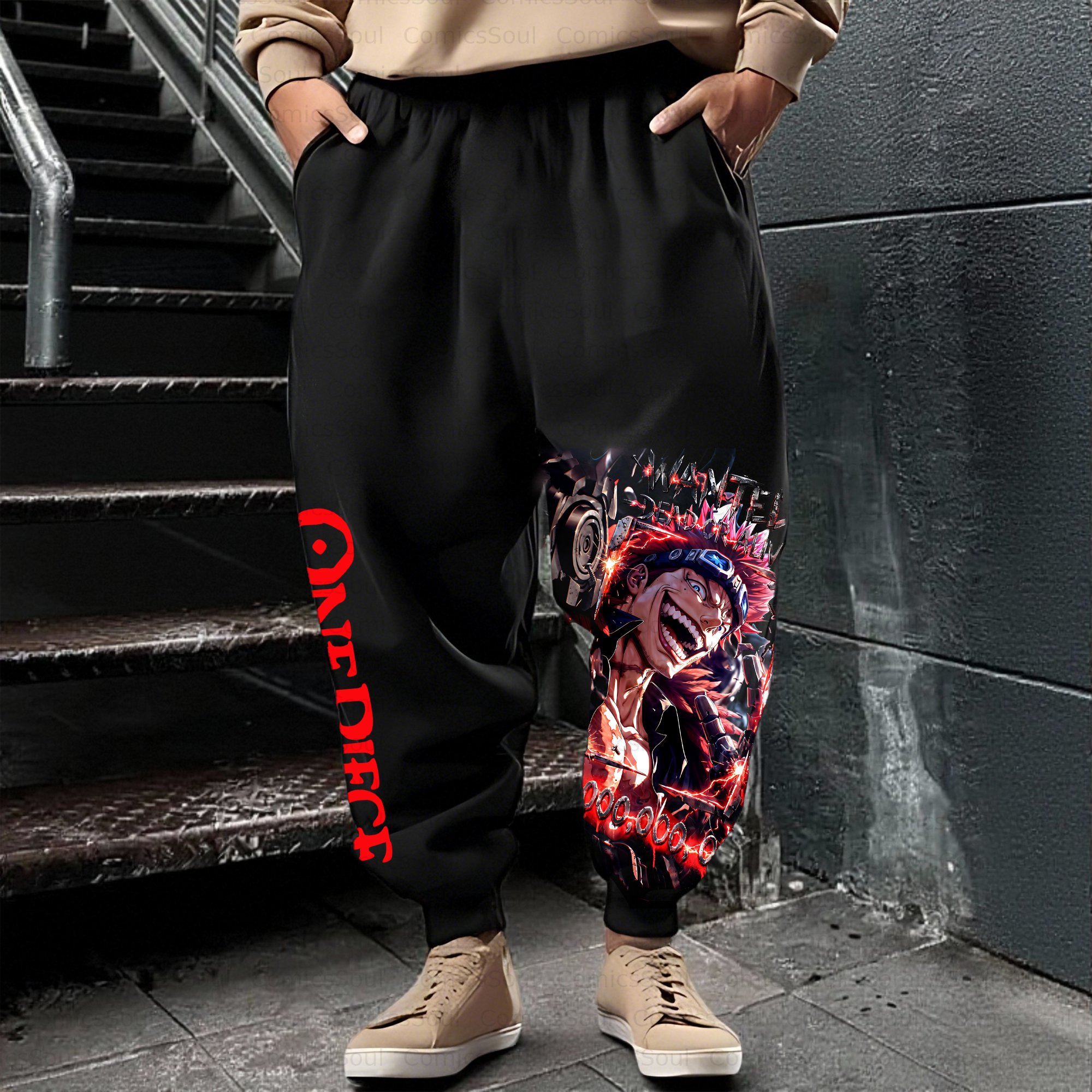 Unisex Casual Anime Streetwear Pant