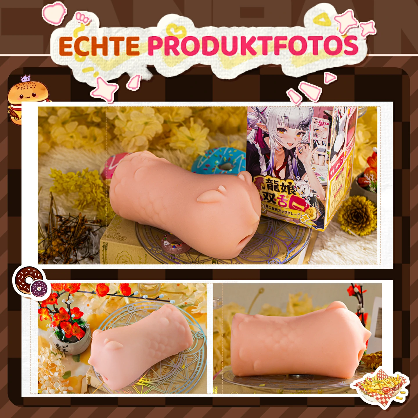 Dr.YUU Ryū-Musume Doppelzunge Masturbator mit Drachenhorn-Design und Noppenstruktur – Bild 5