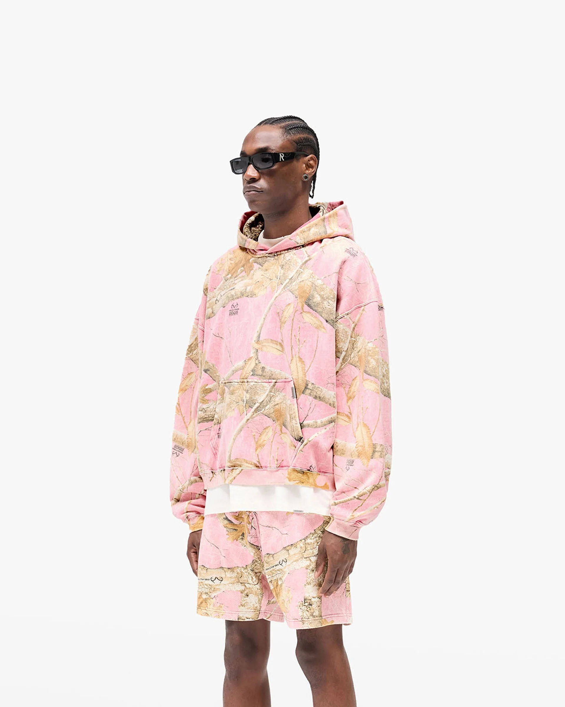 Realtree® Boxy Hoodie - Washed Pink Camo
