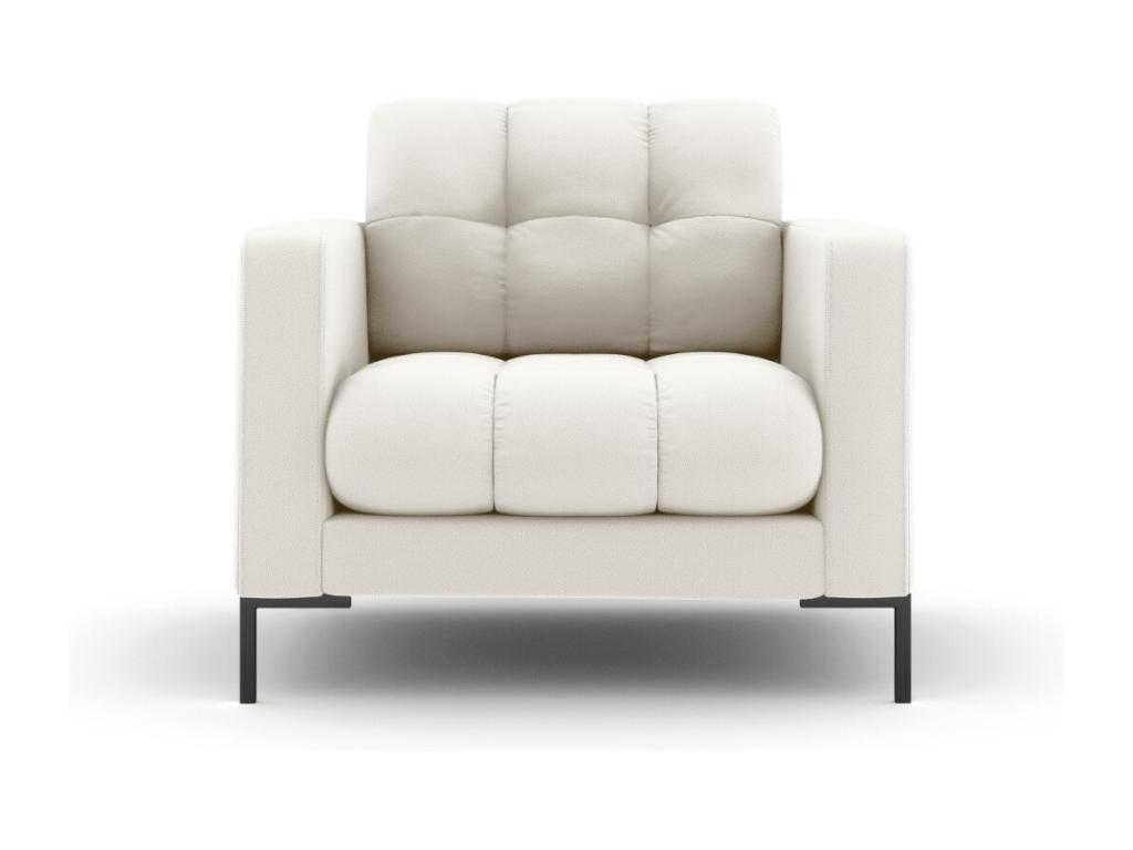 Laocacasas - Sillón "Bali" de tejido estructural beige claro - 87x92x75cm