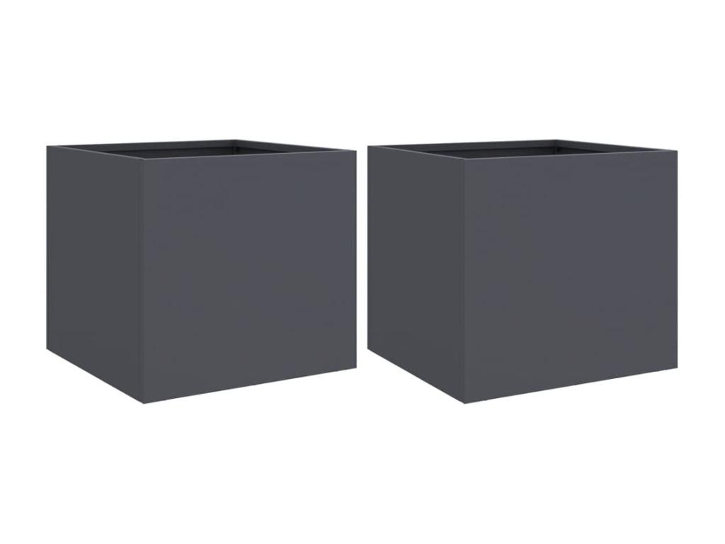 Decoratodo 2 unidades acero gris antracita 32x30x29 cm