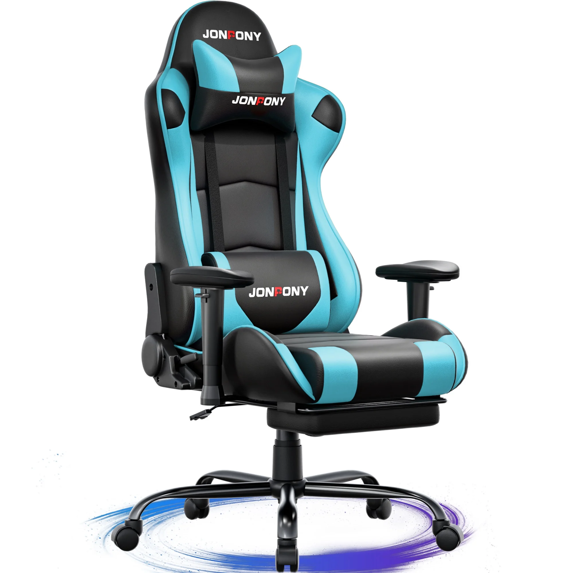 JONPONY Big and Tall 500LBS Gaming Chair, Ergonomic Design, Gamer Chair PU Leather with Footrest and Lumbar Support, High Back Office Chair Support 8 Hours Long Sitting,Red Computer Chair,Red - Image 63