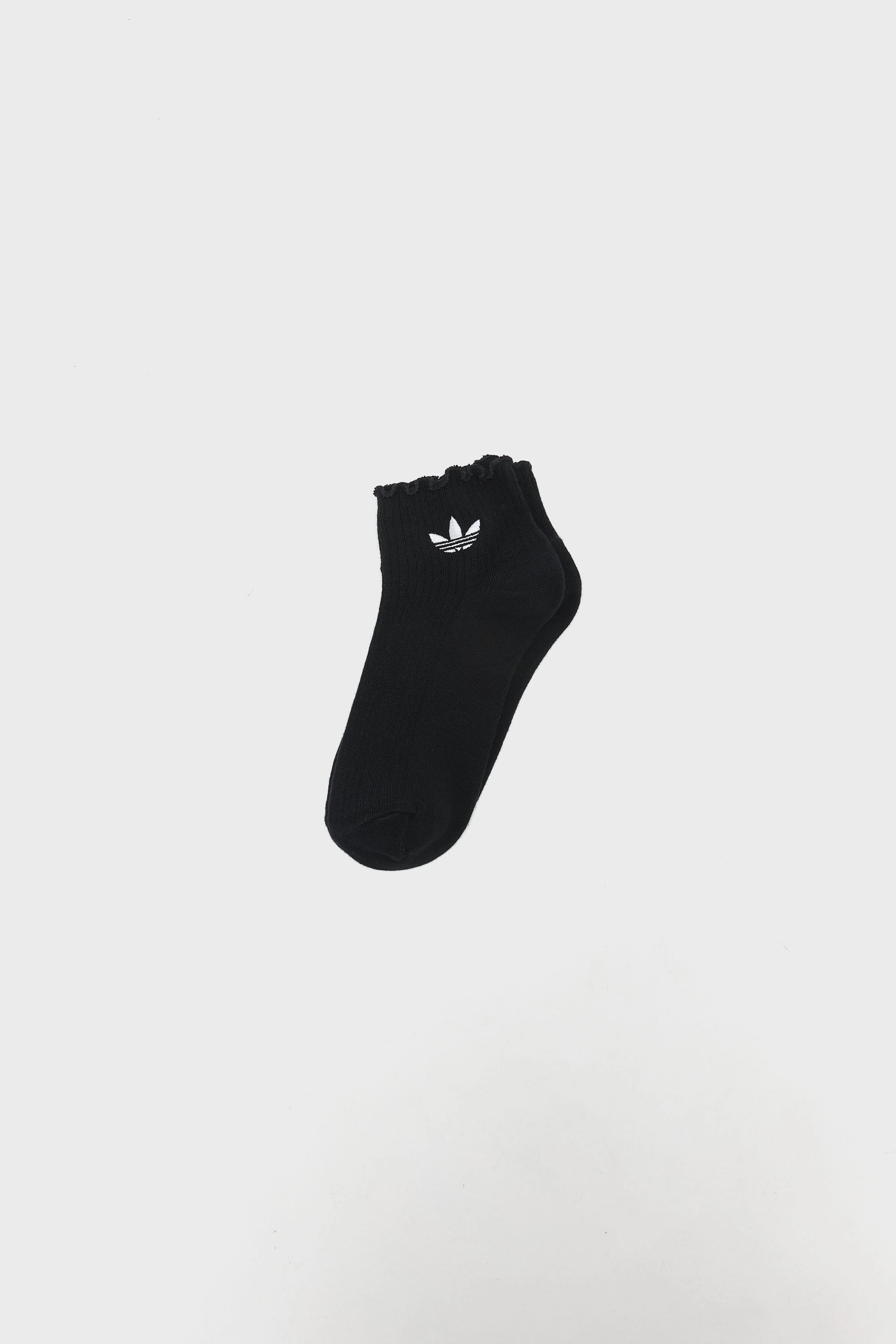 Bellerose Ruffle Quarter Socks for Women  (261 / W / BLACK/WHITE)