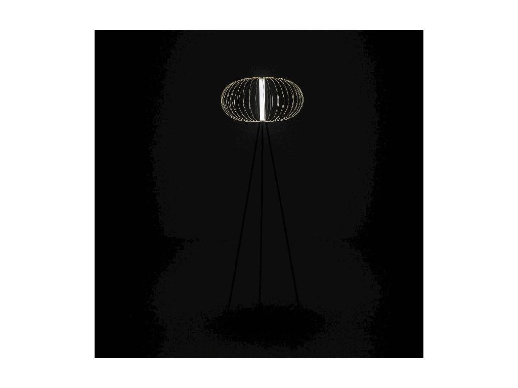 Mizar - Lámpara de pie LED en acero negro