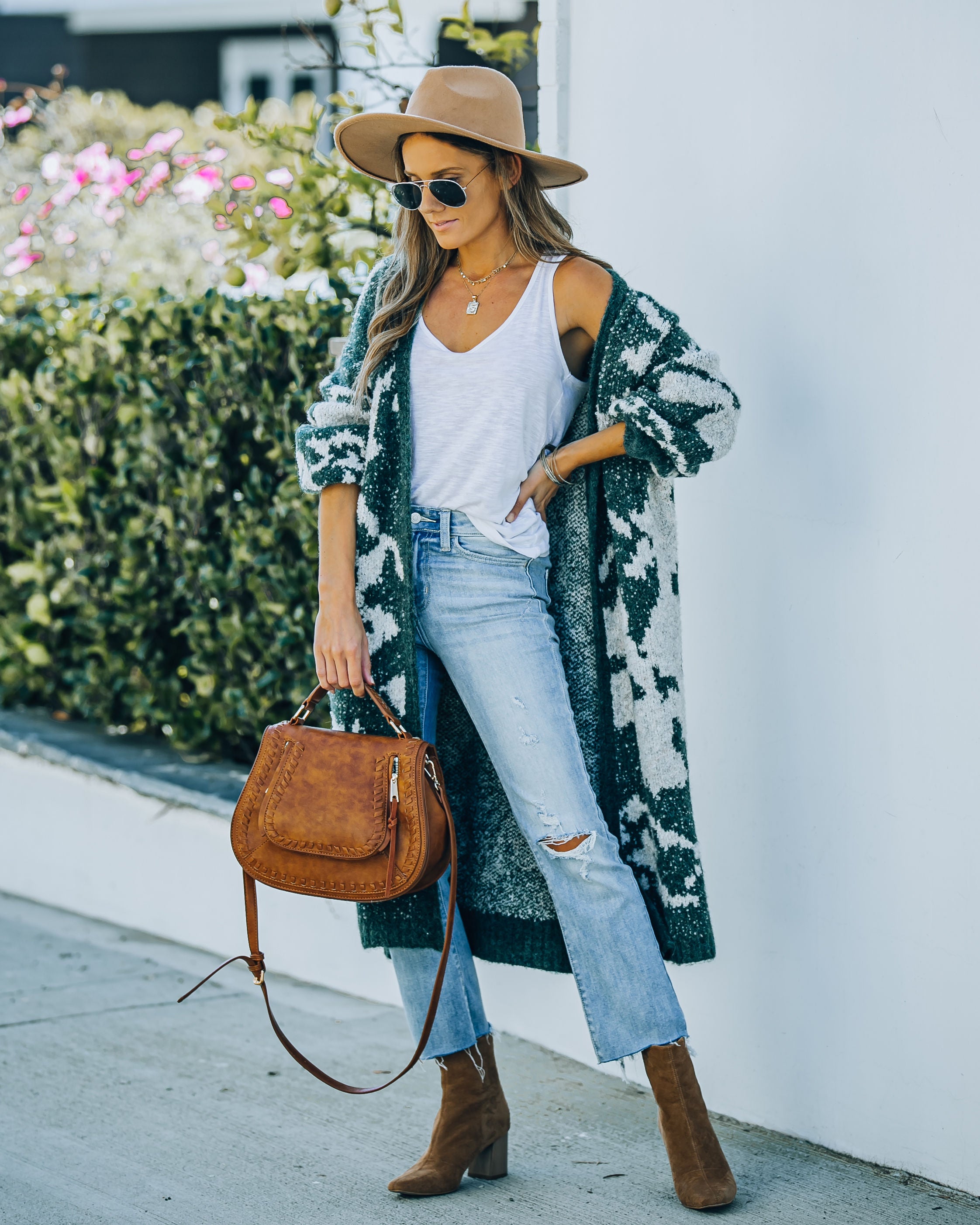 Merced Knit Duster Cardigan - Forest Green - SALE - Se7enfashion