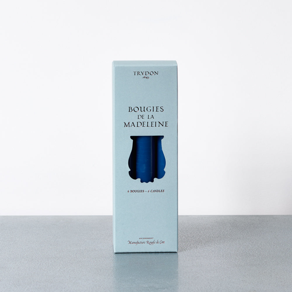 Lot de 6 bougies Madeleine - Bleu Marine