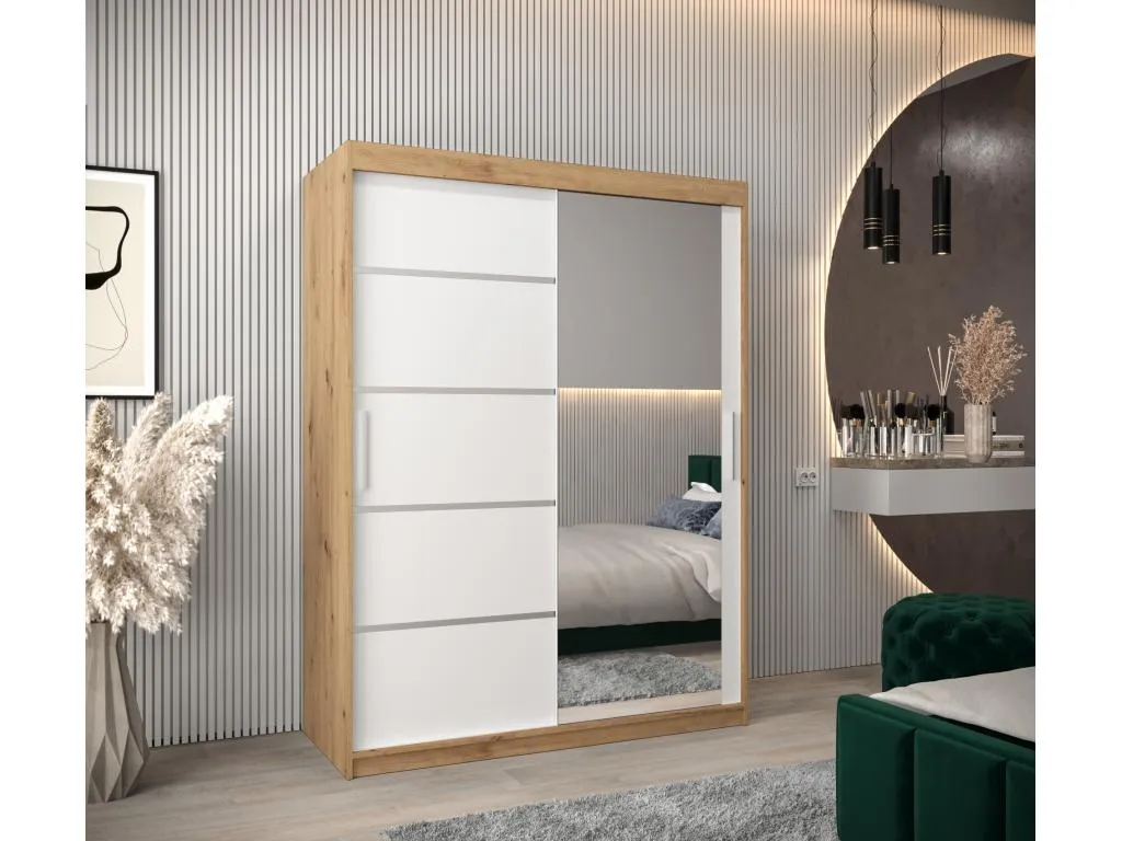 ARMARIO Decounico 2 DE PUERTAS CORREDERAS 200/150/62 2 puertas (artisan/blanco)