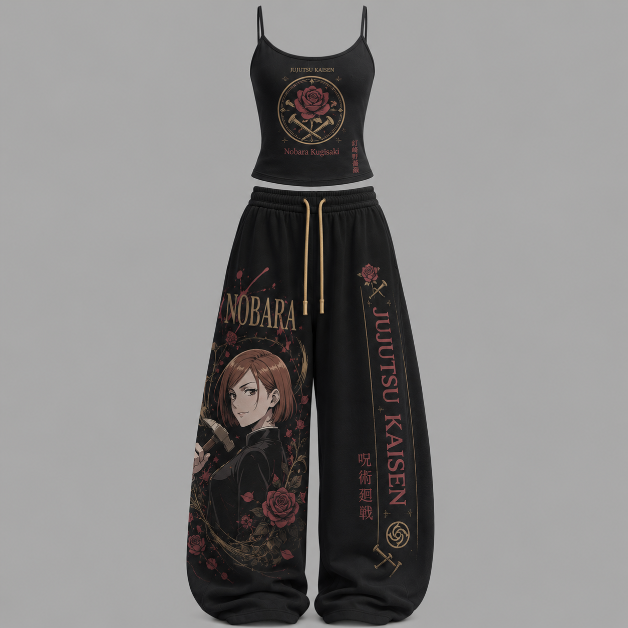 Jujutsu Kaisen Top & Elasticated Trousers Two-Piece Set