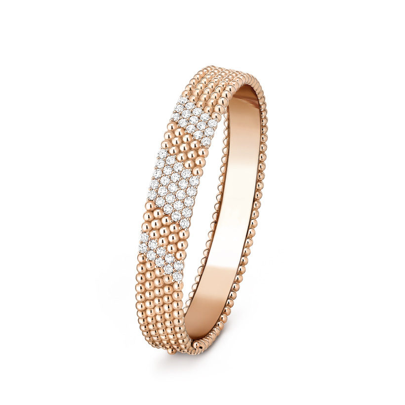 Replicate Perlée diamonds bracelet, 5 rows, medium model(1:1 replica) - Original Replica Club