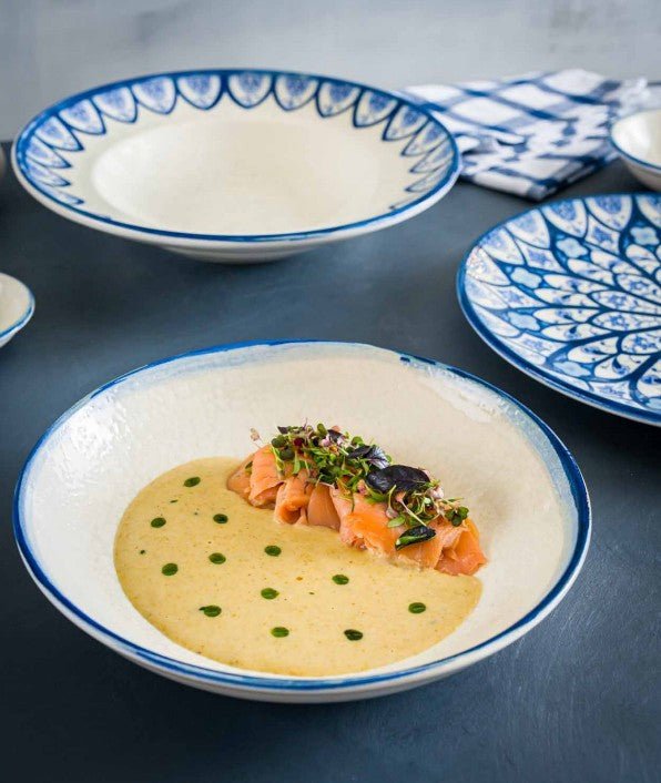 Bonna Diep bord - Esnaf - Porselein - 23 cm (1000cc) - set van 6