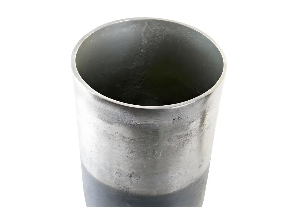 Jarrón Lujodec Bicolor Aluminio Moderno 15 x 15 x 33 cm (2 Unidades)