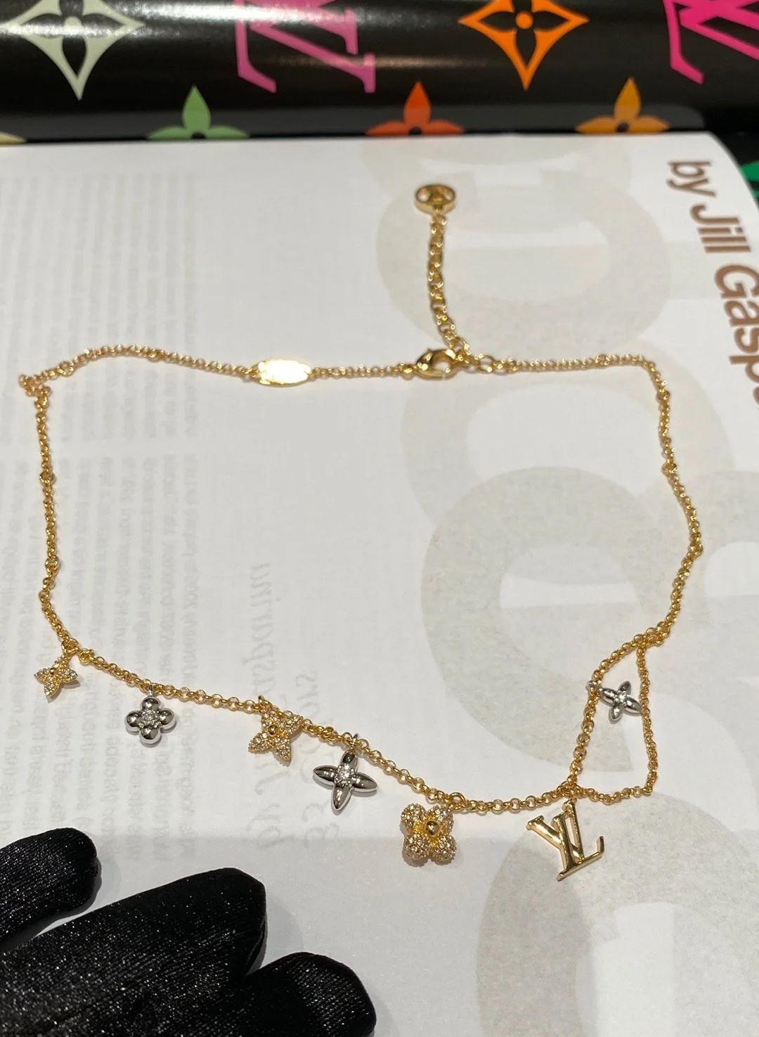 Louis Vuitton Mixed Metal Color Charms Necklace - Original Replica Club