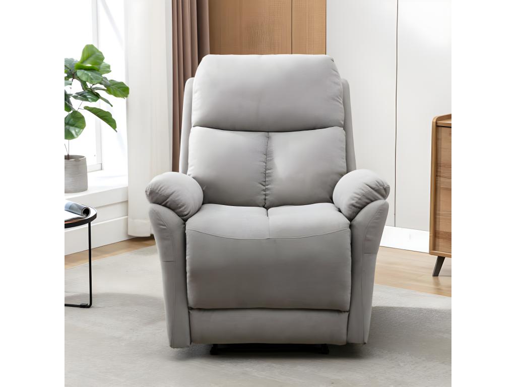 Sillón relajante con reposapiés - bolsillo lateral para salón