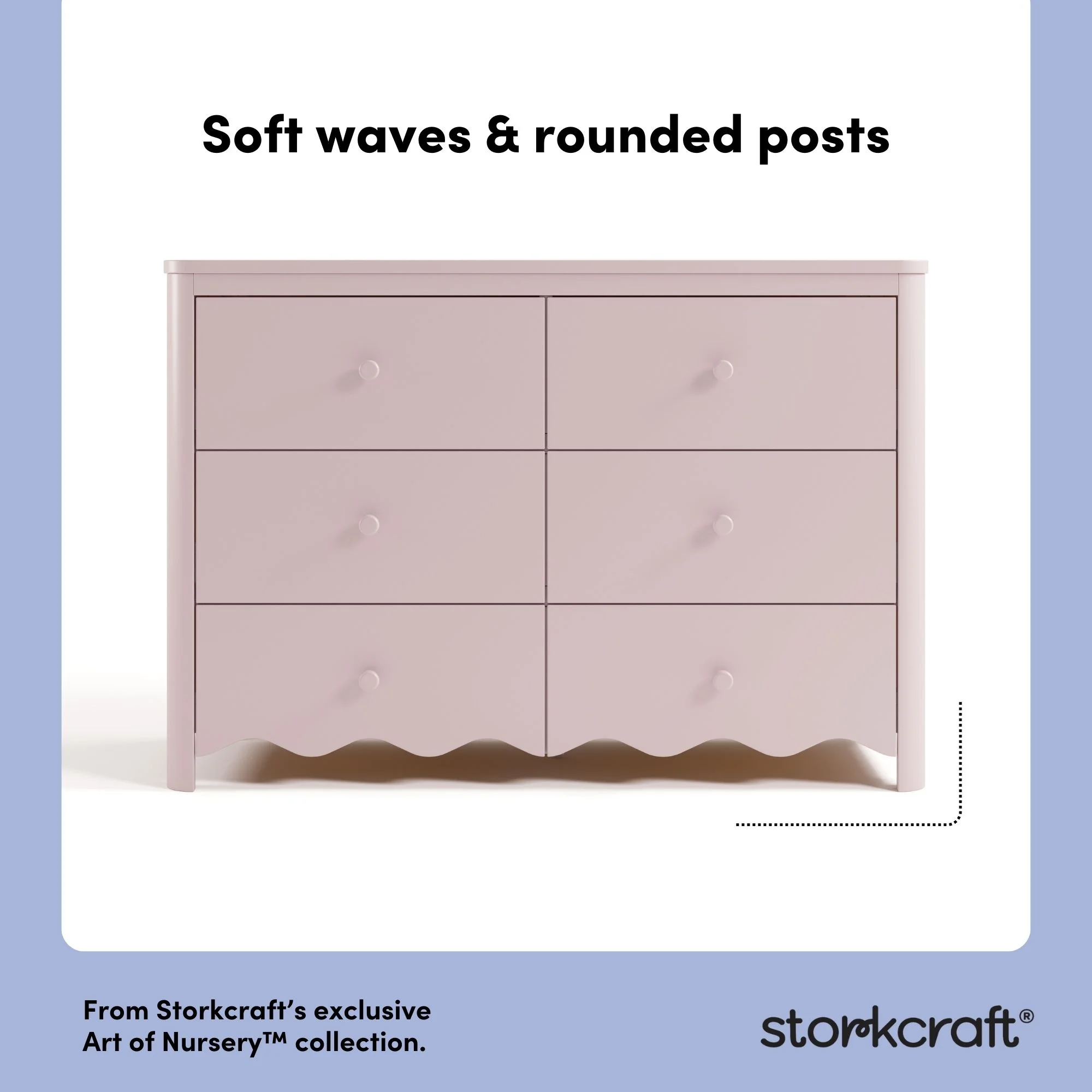Storkcraft Casablanca 6 Drawer Nursery Dresser, Sage - Image 26