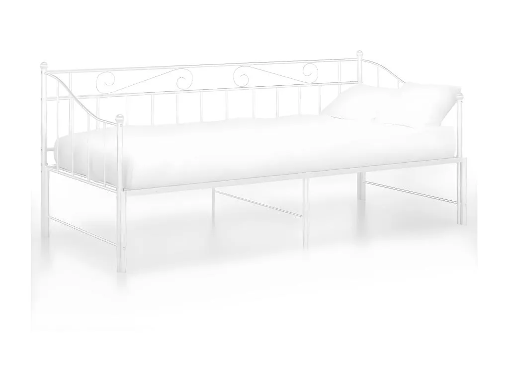 Estructura de sofá cama extraíble de Decoencanto blanco 90x200 cm
