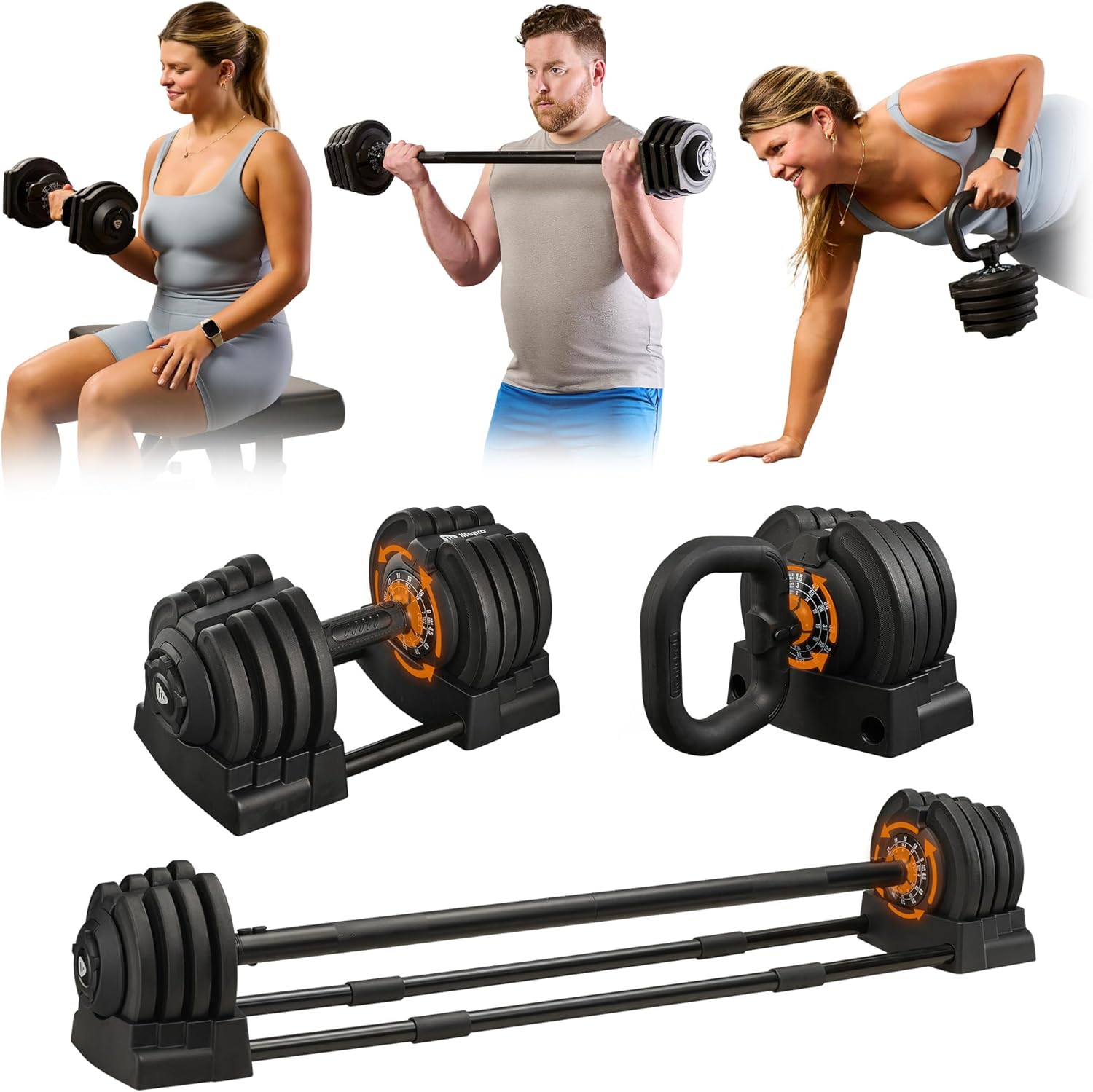WAYFAIR Lifepro Adjustable Dumbbells Set/Single - 15Lb 43Lb 55Lb 25 Lb Dumbbell Sets With Rack - Quick Adjust, Secure Grip Weights Dumbbells Set - Compact Hand Weights For Women/Men At Home Gym