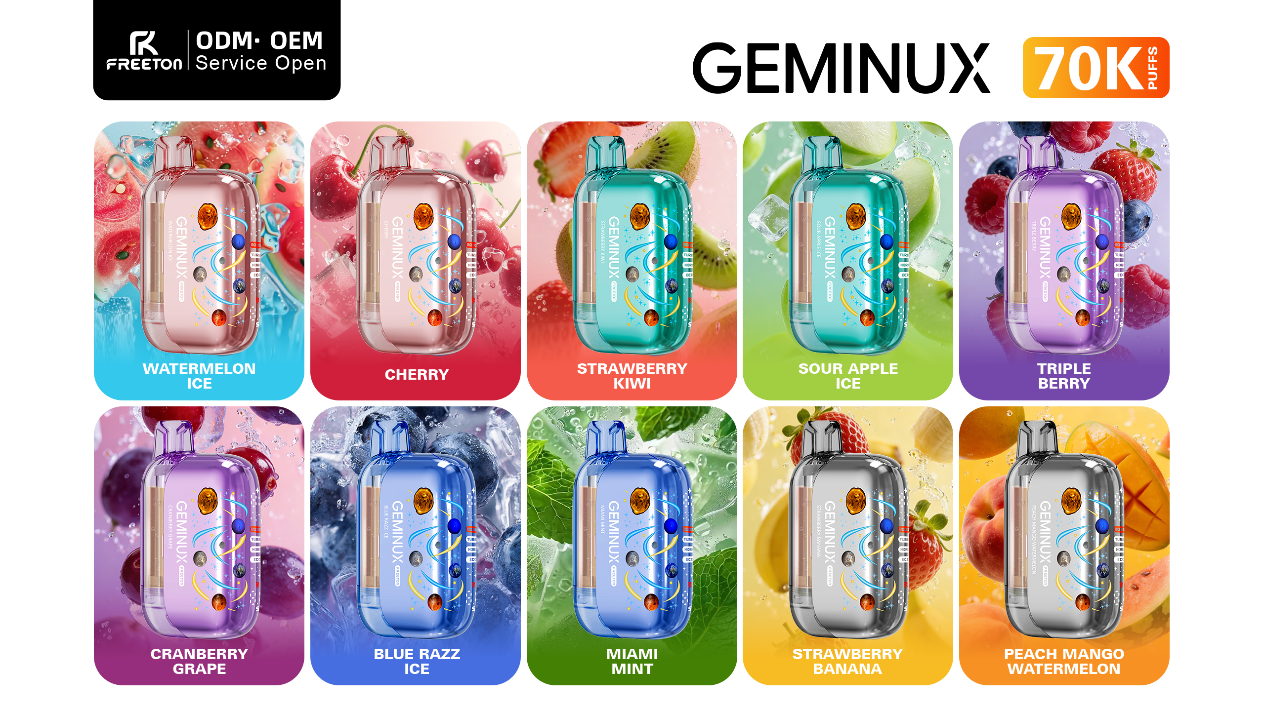 GEMINUX Pocket Galaxy Vape, 70000 Puffs Dual Mesh Coil Pocket Size Disposable Device