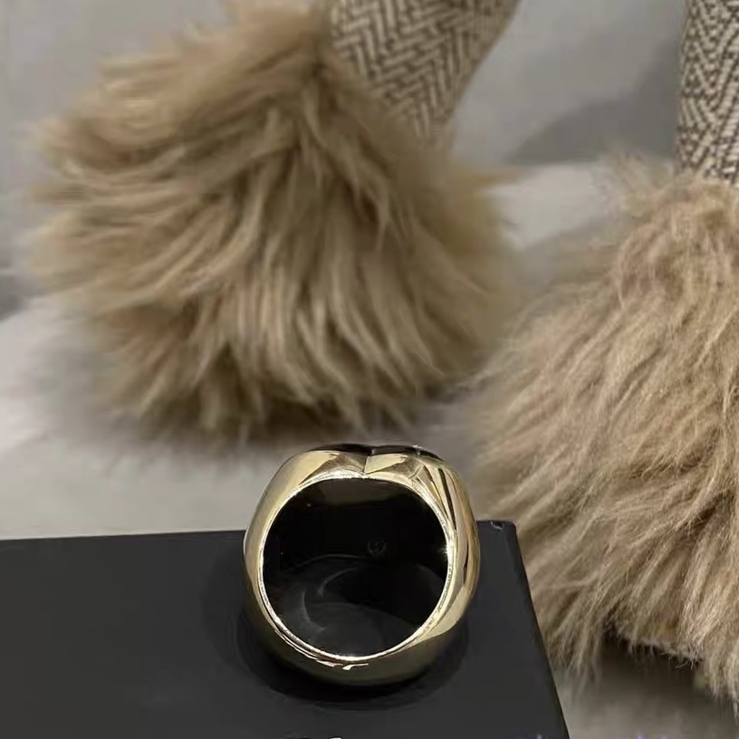 Chanel Vintage Chunky Black Heart Ring - Original Replica Club