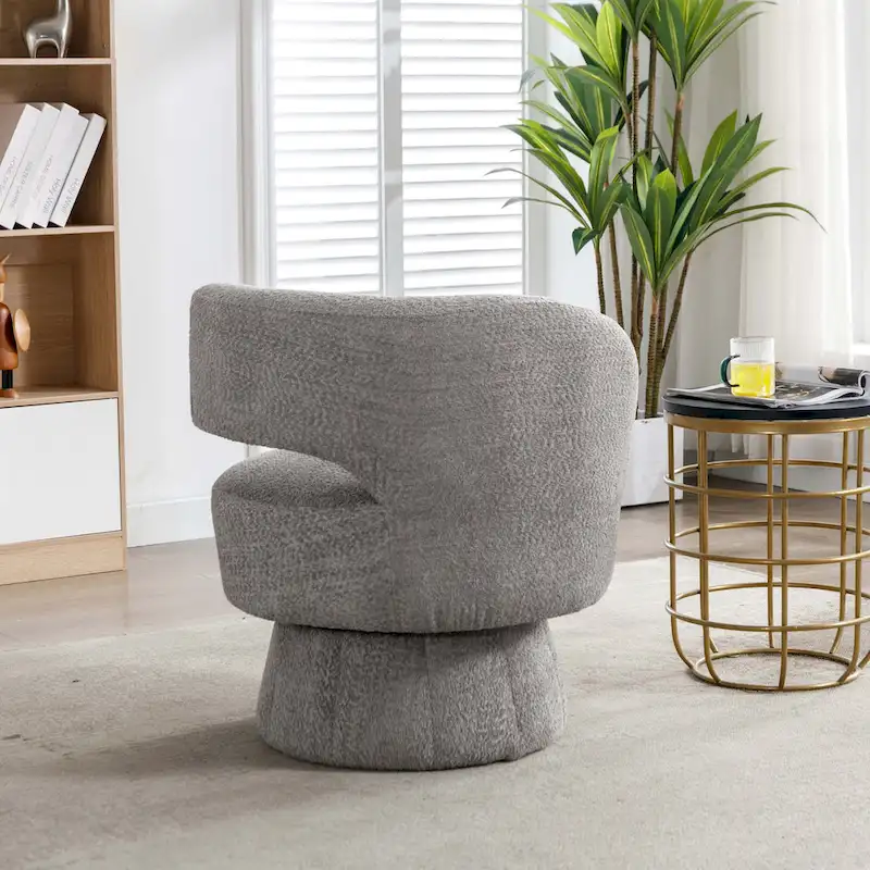360-Degree Swivel Cuddle Barrel Accent Chairs with Plush Upholstery