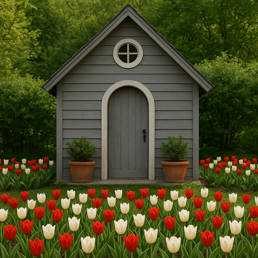 Caseta de jardin de madera Caseta de almacenamiento Gris y Blanco Madera sintética Exterior 200×180×220cm