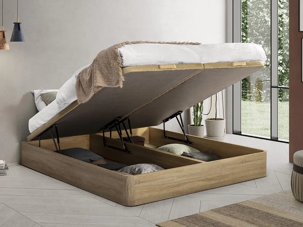 Canapé abatible Hogarve - Natural claro - 180x200 cm 25082anbq