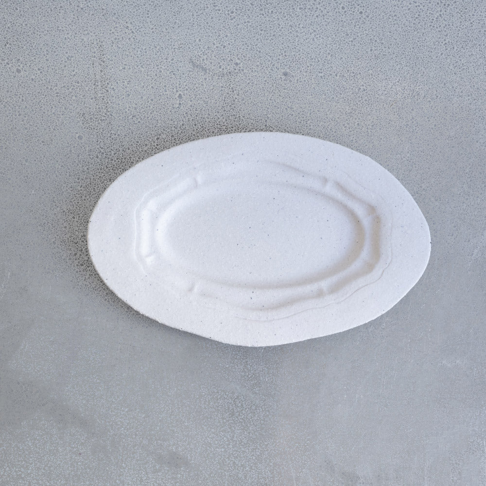 Plat oval Réfectoire - Sable Mat