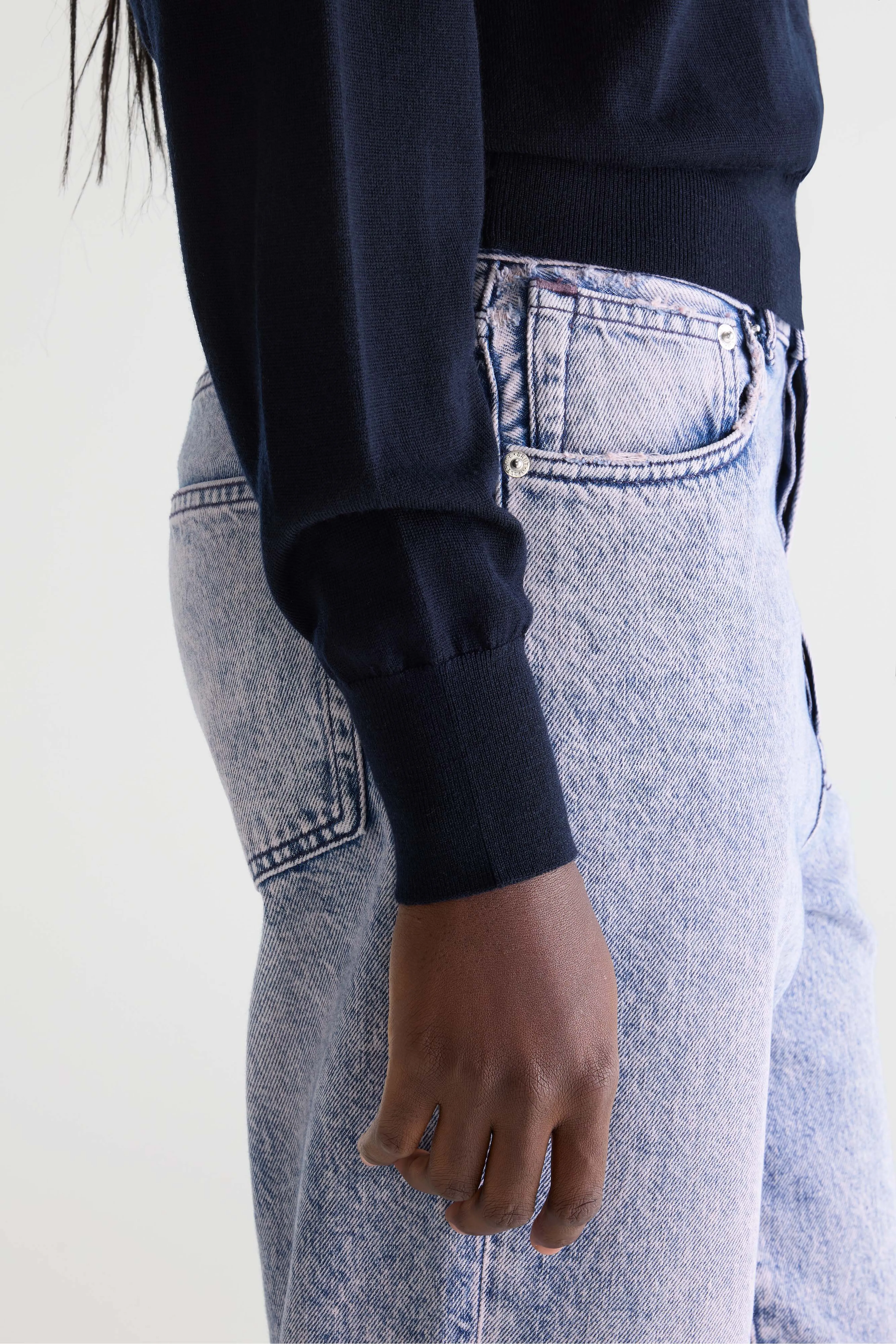 Bellerose Delen classic crewneck navy sweater (252 / W / NAVY)