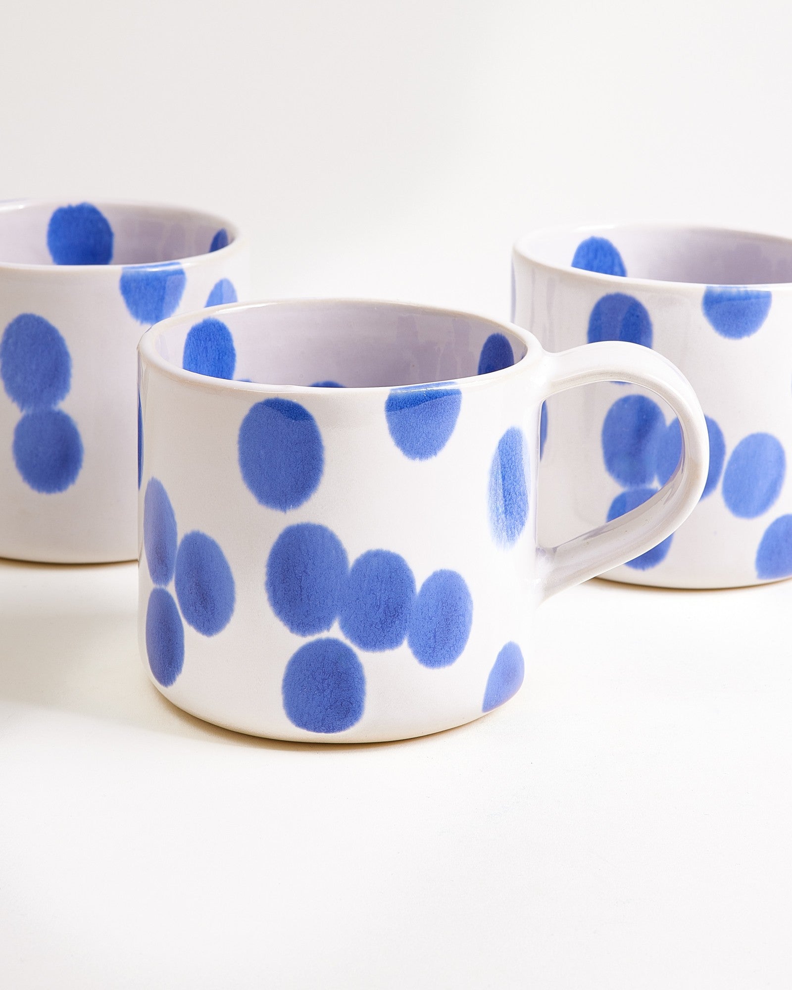 Nódoa Tasse groß gepunktet blau 6er-Set