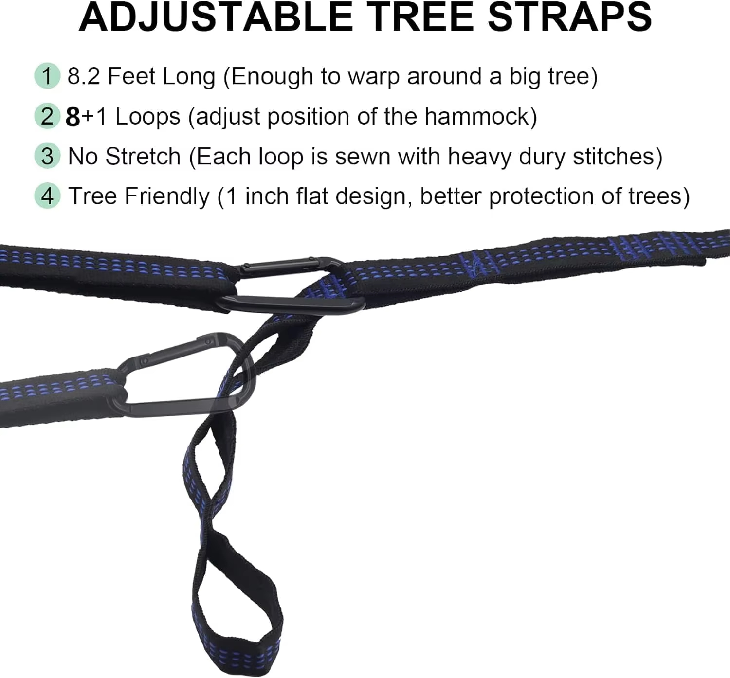 1-2 Person 210D Nylon Portable Hammock for Camping Hiking & Outdoor