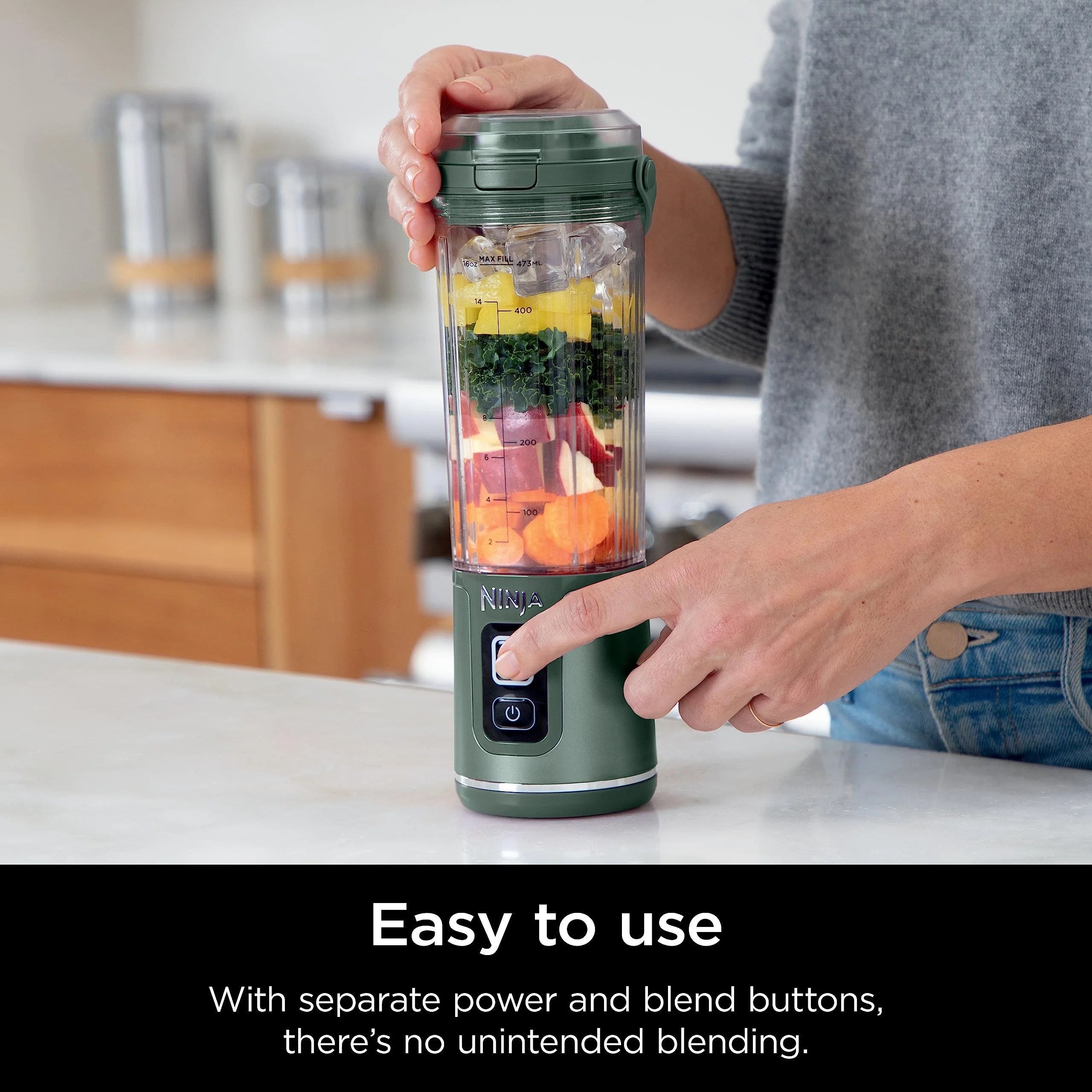 Ninja Blast Portable Blender, Cordless, 18oz. Vessel, Personal Blender for Shakes & Smoothies, BPA Free, Leakproof Lid & Sip Spout, USB-C Rechargeable, Dishwasher Safe Parts, Metallic Purple, - Image 70