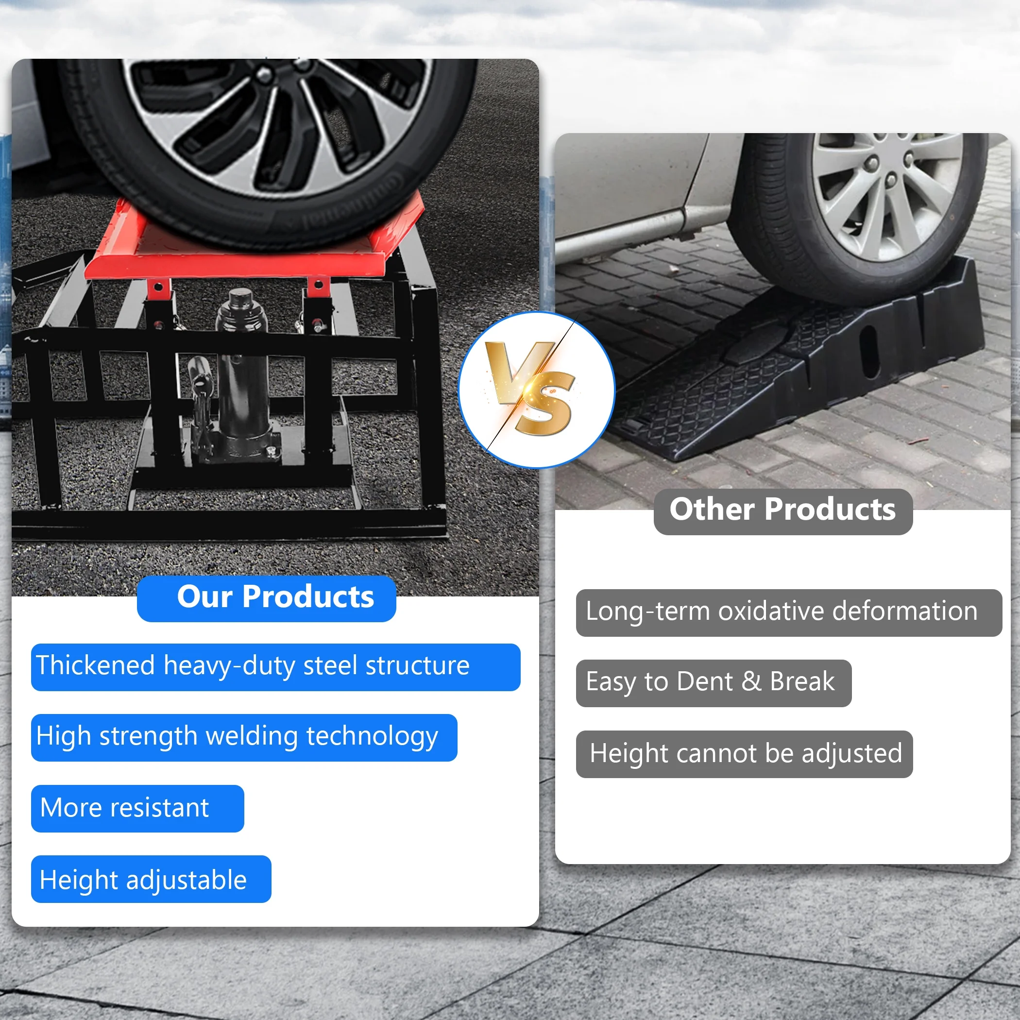 Lafati 2-Pack Hydraulic Car Ramps: Heavy-Duty Vehicle Ramps with 5T / 10000lbs Jack Load Capacity, Portable Design for Effortless Oil Changes and Car Lifts - Image 19