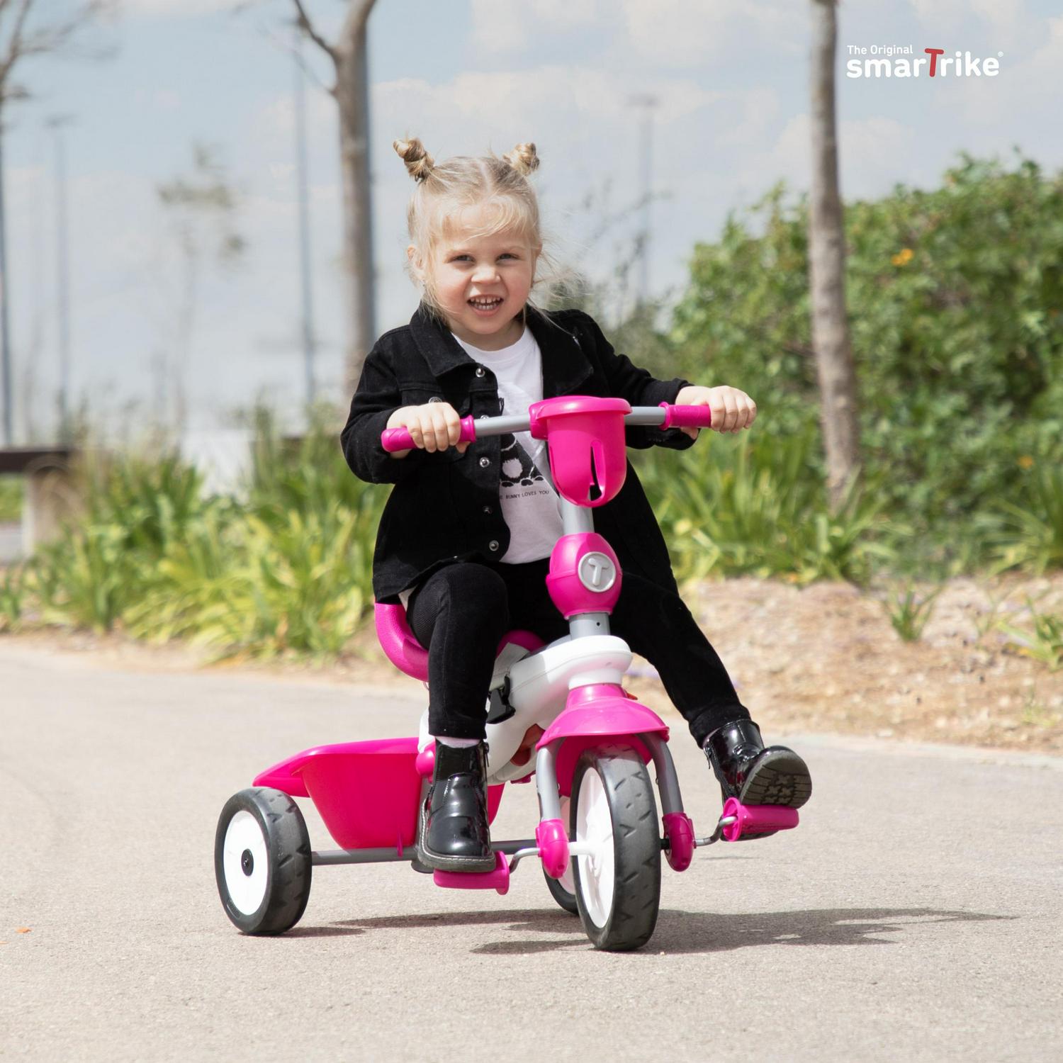 smarTrike Breeze Plus. 4-in-1 Toddler Tricycle 15M+ - Pink - Image 5