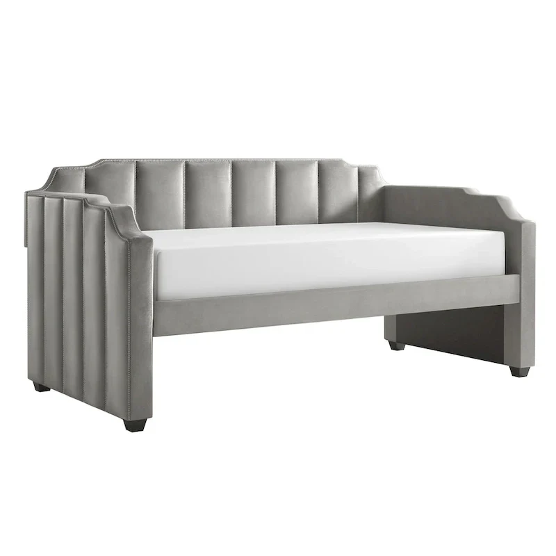 iNSPIRE Q Modern Chareau Glam Grey Velvet Daybed