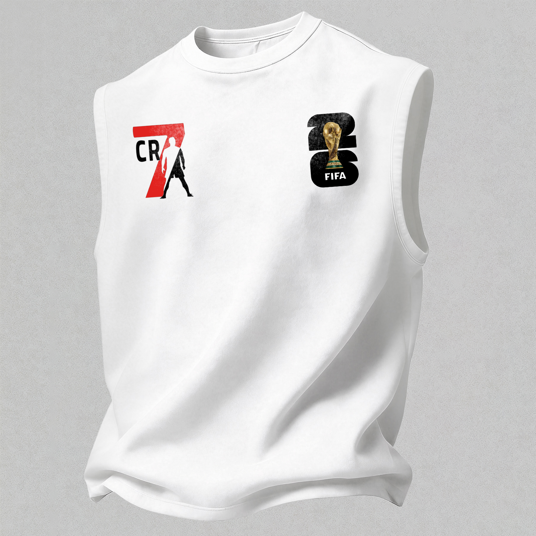 Football Star Sketch Print Men's Tank