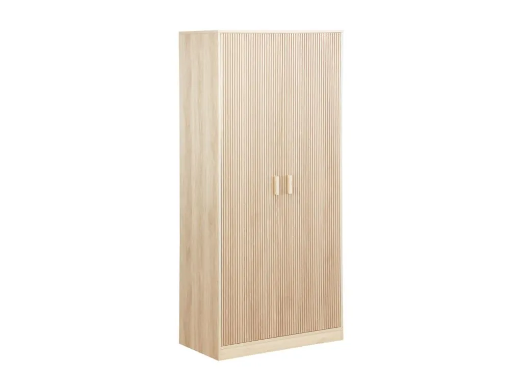 Vestidor armario de dos puertas natural