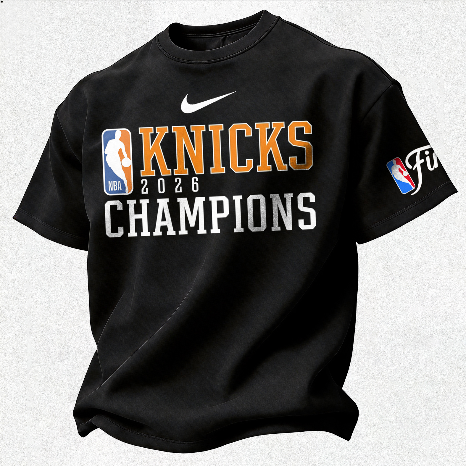 New York Basketball 2026 Vintage Gold Foil Printed Unisex Oversized T-shirt