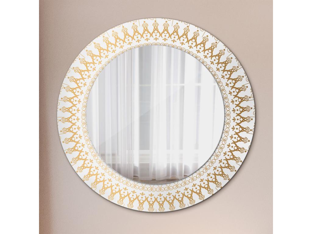 Espejo redondo decorativo - Mandala India - 50 cm