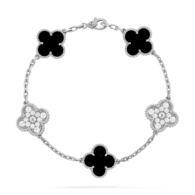 Replicate Vintage Alhambra bracelet, 5 motifs(1:1 replica) - Original Replica Club