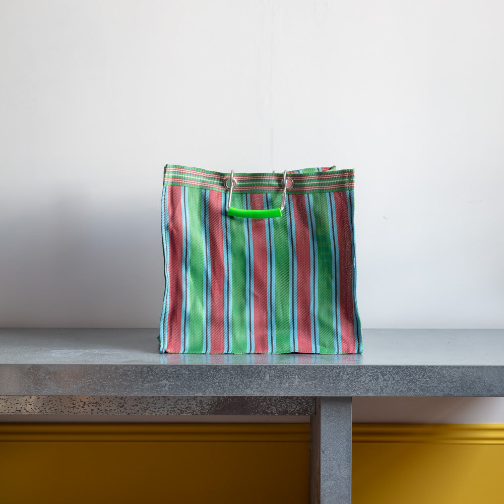 Panier carré - Vert & Rouge