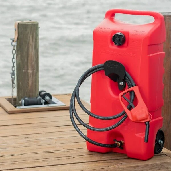 Scepter Flo N' Go DuraMax 14 Gallon Portable Fuel Tank With Pump, 2 Pack, Red - Image 6 Scepter Flo N' Go DuraMax 14 Gallon Portable Fuel Tank With Pump, 2 Pack, Red - Image 6