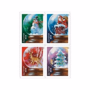 2023 Snow Globes Forever Stamps - First-Class Postage Booklet(25 Booklets of (500 Pcs))