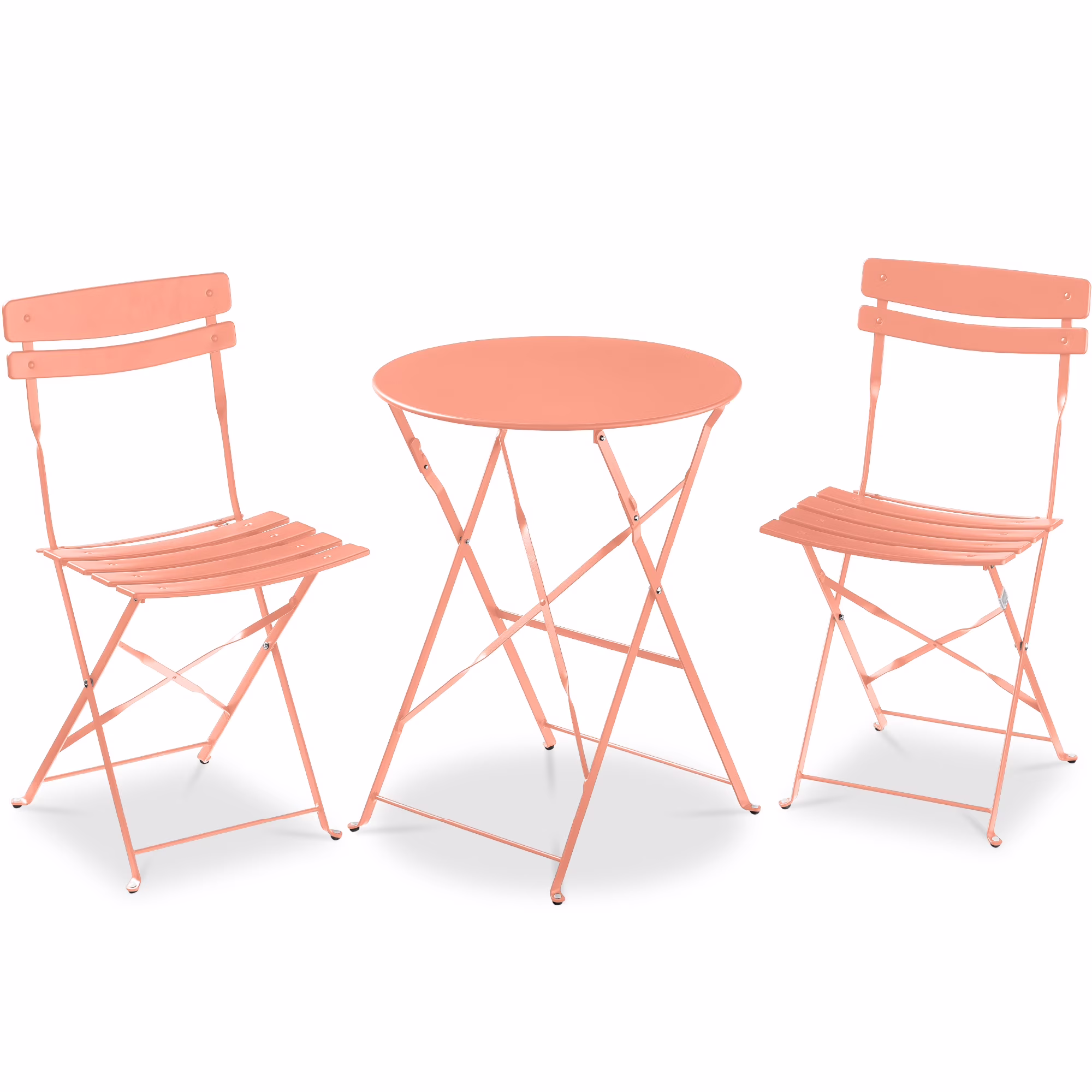 Best Choice Products 3-Piece Small Bistro Set, Folding Patio Furniture Set of 2 Chairs and Table - Black