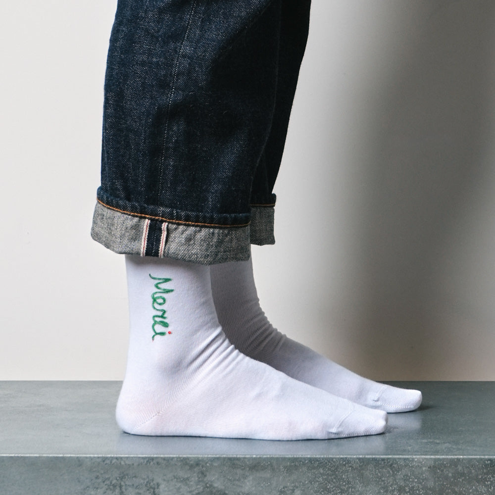 Merci x Shia McShia - Chaussettes Tour Eiffel & Merci