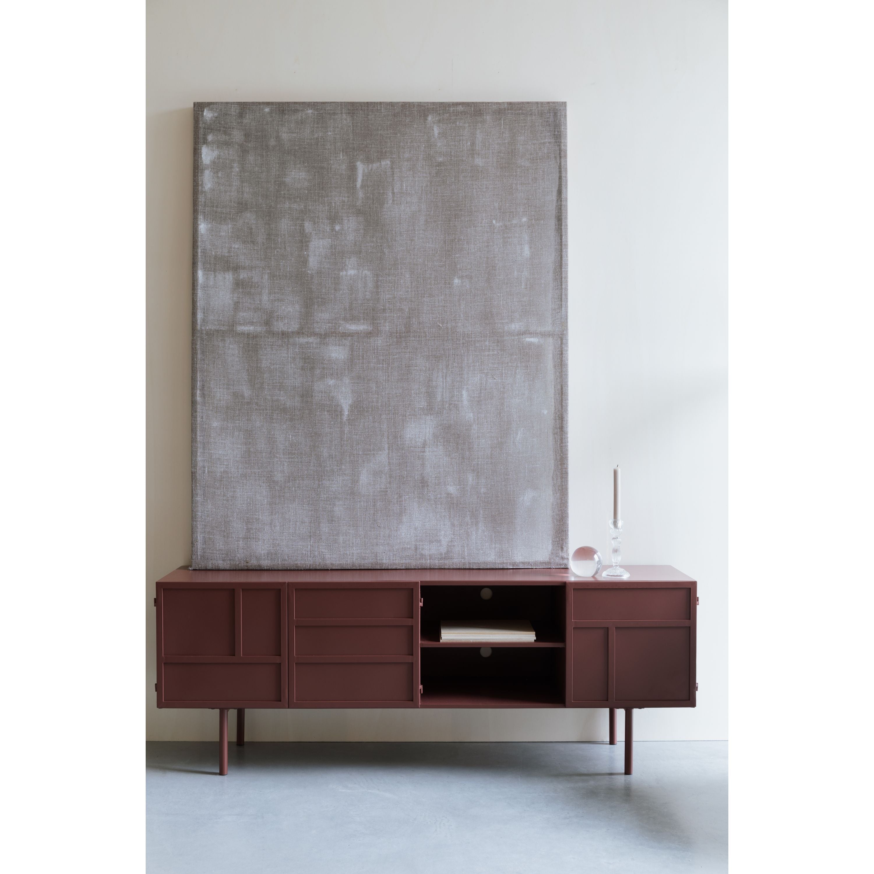 Housecraft Living Davis Dressoir Metaal Bruin  Rood