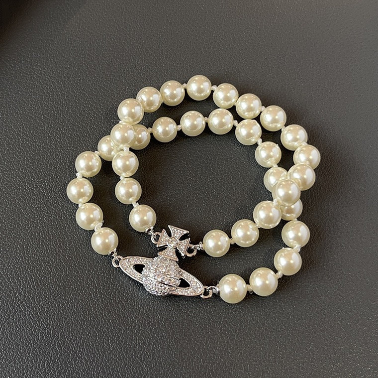Vivienne Westwood 2 Row Pearl Bracelet - Original Replica Club