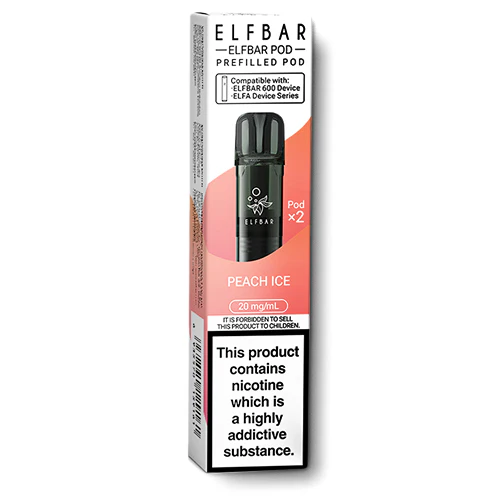 Peach Ice Elfbar 600 Prefilled Pods