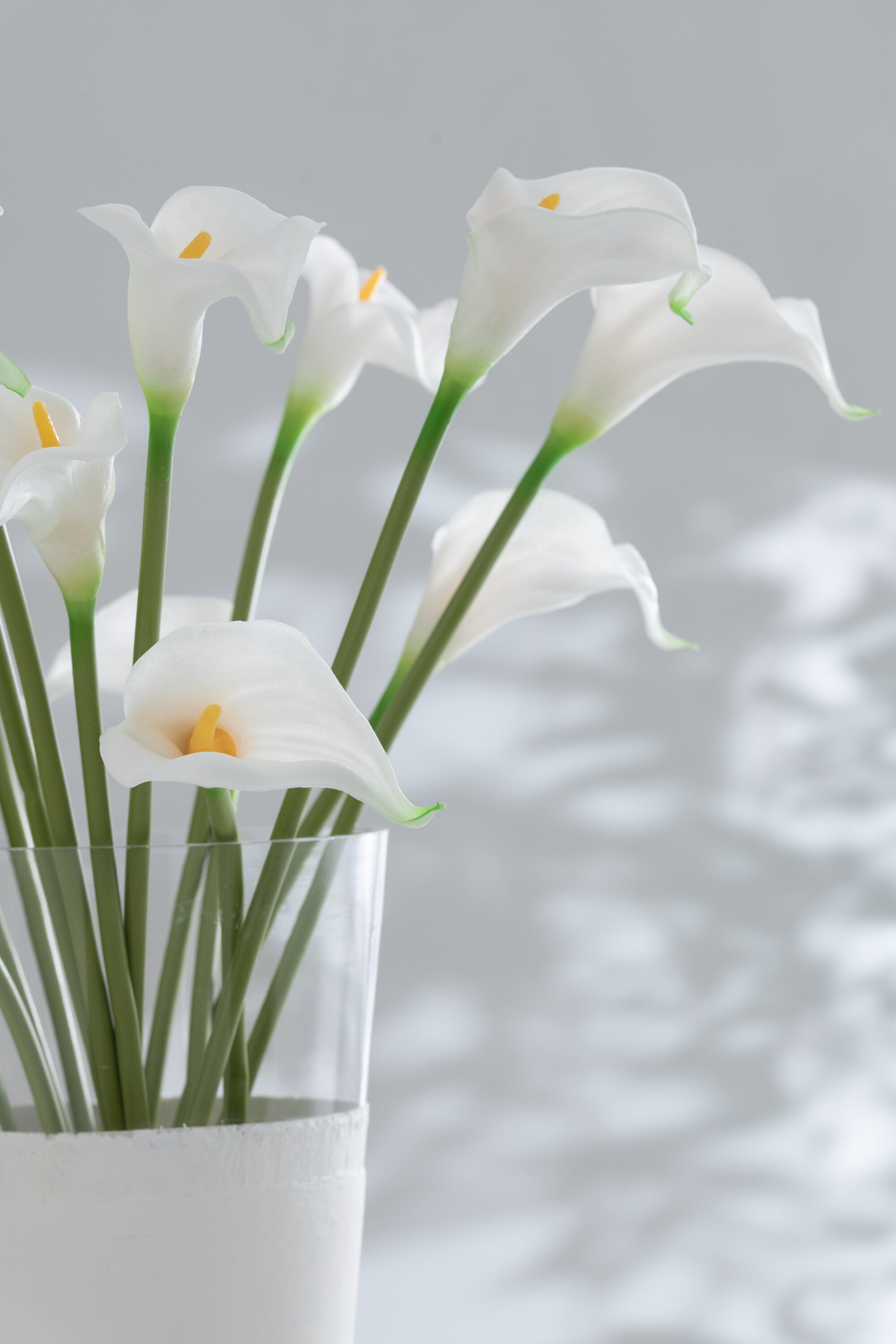 J-Line boeket Calla Lily 8Stuks - kunststof - wit - small - 12 stuks