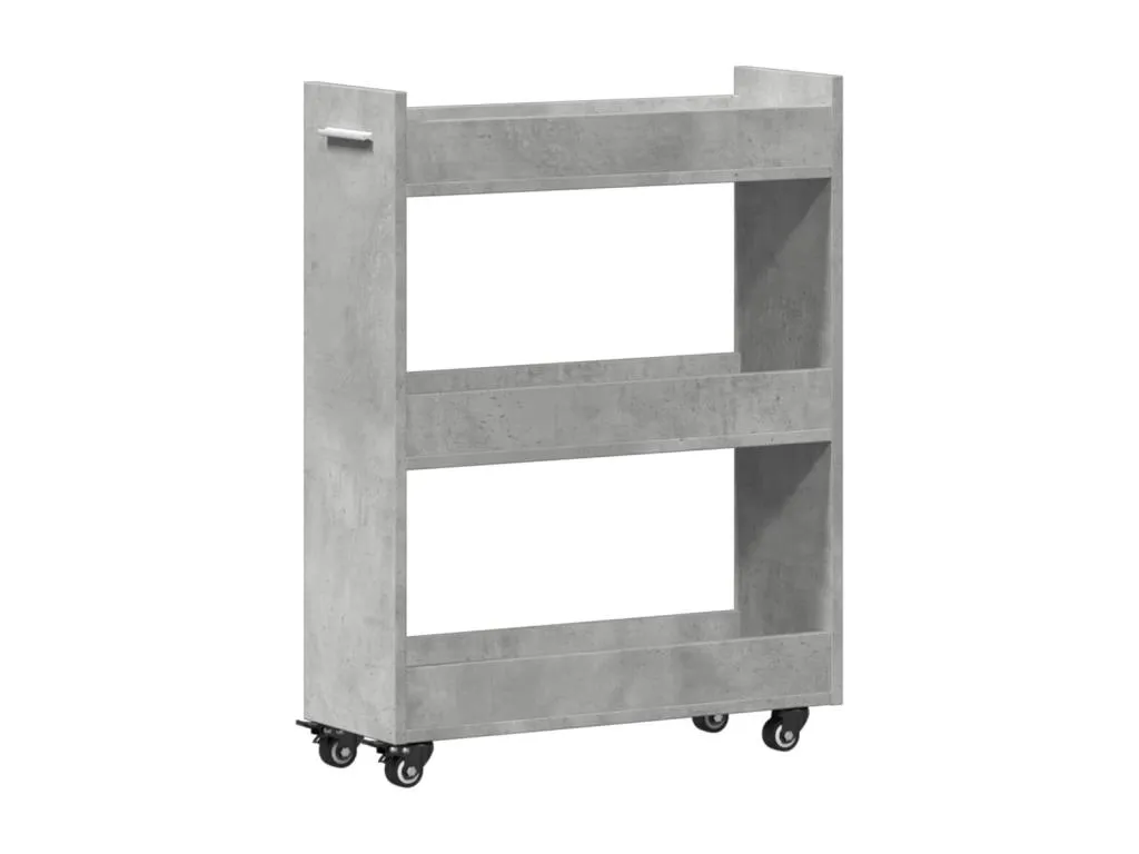 Decocasaes Armario con ruedas Decocasaes ingeniería gris hormigón 60x22x79 cm bhqp47076
