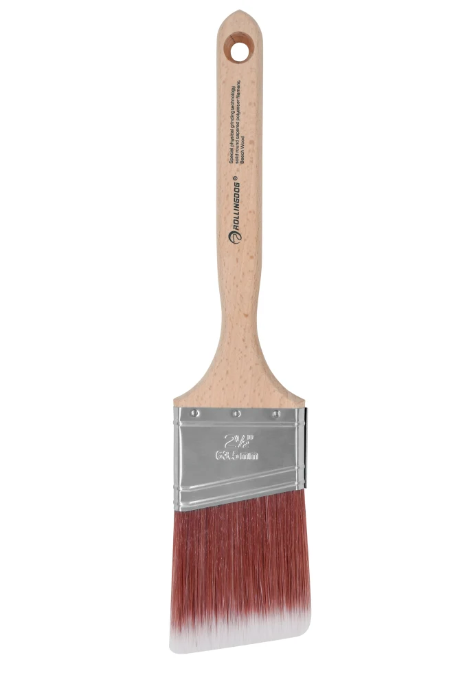 A1000 Series Angular Paint Brush - Machine Roughed, Synthetic Filament with Long Beech Wood Handle (Multiple Sizes) - KTF Painting Interior Exterior